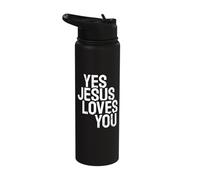 Yes Jesus Loves You Stainless Steel Insulated Water Bottle