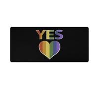 Yes Marriage Equality LGBTQ Non-Slip Mouse Pads Funny Desk Mat Rubber Laptop Writing Mat for Gamer Office Home 40x90cm