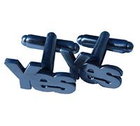 Yes Metal Cufflinks - Scottish independance. Pair of nickel finish cufflinks. yes vote design. Discreet stylish design ideal for use with kilt and highland dress or just simply a suit