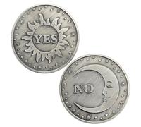 Yes No Challenge Coin Sun and Moon Decision Maker Divination Coin