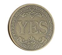 Yes No Challenge Coins Lahviuu Yes or No Decision Coin Commemorative Ornaments Prediction Decision Coins Souvenir Collection Coin, Bronze(Style 1)