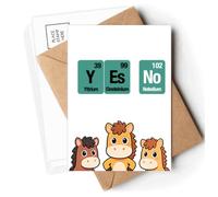 Yes No Checal Element Science Postcards Envelopes Cards Mailing Year Horse