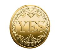 Yes No Coin, Metal Decision Maker Lucky Coin, Double-Sided Collectible Choice Coin, Get The Started, Fun Decision Maker, Souvenir Gift For Collectors, Birthday, 1.5 Inches