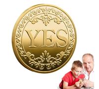 Yes No Decision Coin - Yes No Coin, Decision Maker Coin | -Sided Yes No Coin, Metal Yes No Token with Elegant Border, Pocket-Sized Decision Coin for Fun, Games, Problem Solving, Unique Gift
