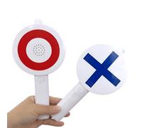 Yes/No Hand Paddle Sign Sound Toy Style A Double-Sided, Talking Button Abstract Novelty Hand Held Response Card