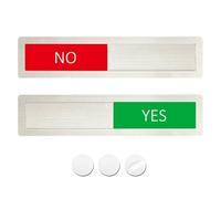 Yes/No Slider Sign,Slider Indicator Tells Whether Yes or No, Indicator for Mailboxes, Offices, Homes-7'' x 1.5'' - Stainless Steel,Silver