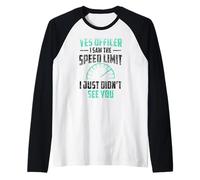 Yes Officer I Saw The Speed Limit Racing Car Raglan Baseball Tee