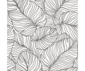 Yes-Online Black White Leaf Wallpaper Grandeco Paste The Wall Textured Vinyl