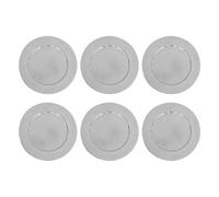 Yes-Online Christmas Dinner Charger Plate Set 6 Silver Embossed Metallic Table Decoration