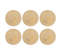 Yes-Online Christmas Dinner Charger Plate Set Of 6 Gold Embossed Metallic Table Decoration
