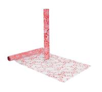 Yes-Online Christmas Table Runner Metallic Red Stars Design Festive Dinner 29 X 200Cm