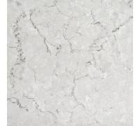Yes-Online Floor Tiles Self Adhesive Vinyl Flooring Kitchen Bathroom Home White Marble Effect Pack Of 4 (0.37Sqm)