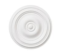 Yes-Online M75 Ceiling Rose - Medallion Lightweight Resin Contemporary Modern Light Chandelier Feature Paintable Ceiling Centre 40Cm