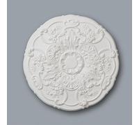 Yes-Online M78 Ceiling Rose - Medallion Lightweight Resin Decor Traditional Floral Light Chandelier Feature Paintable Ceiling Centre 48Cm