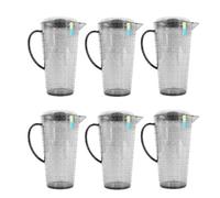 Yes-Online Pack Of 6 2L Pitcher Jug Lid Spout Reusable Plastic Glitter Summer Party Bbq