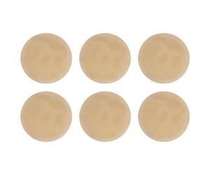 Yes-Online Set Of 6 Round Gold Christmas Placemats For Any Dining Table
