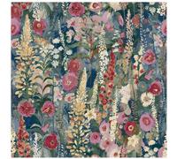 Yes-Online Watercolour Floral Wallpaper Lupin Navy Pink Red Yellow Flower Home Decor