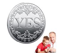 Yes Or No - Metal Commemorative Coin, Decision Maker Lucky | Metal Comedy Decision Maker Toss With Yes And No Faces, Novelty Commemorative Choice Token, Collector For Forever Fr