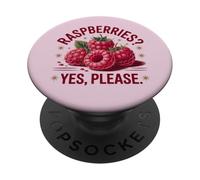 Yes Please Fruit Fresh Berry Lover Raspberries PopSockets Adhesive PopGrip