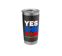 Yes She Can for A Brighter Tomorrow Harris Walz Waltz Stainless Steel Insulated Tumbler