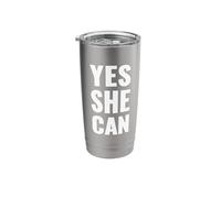 Yes She Can Stainless Steel Insulated Tumbler