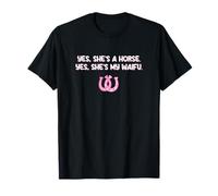 Yes She’s a Horse Waifu Sparkle Horseshoes T-Shirt