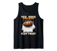 Yes. Shes sitting on that plot twist Tank Top