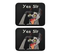 Yes Sir Embroidered Patches Decorative Appliques Emblem Badges Repair Patch for Clothes Backpacks Hats Jeans Bags, 3.15 x 2.56 Inches, Black, 2-Pack