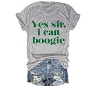 Yes Sir I Can Boogie T-Shirt Funny Disco Shirt Unisex T-Shirt Grey