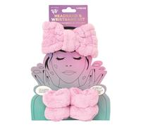 Yes Studio Beauty Wrist & Headband Set 3Pc In Pink Pink