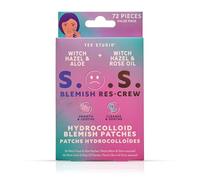 Yes Studio Hydrocolloid Blemish Dot Patches 72 Pieces Value Pack Assorted Sizes, Cleanse, Smooth and Soothe with Infused Witch Hazel, Aloe Vera & Rose Oil