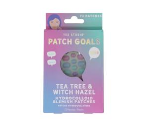 Yes Studio Patch Goals Speech Bubble Shaped Tea Tree & Witch Hazel Hydrocolloid Blemish Pimple Patches 72 Pack for Teens