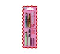 Yes Studio Stack & Glow 4-in-1 Makeup Brush Set - Stacking Travel Makeup Brushes with Spoolie, Smudge Brush, Angled & Tapered, Compact Space-Saving Cosmetic Brush Kit