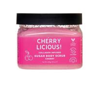 Yes Studio Women's Sugar Body Scrub Cherry + Collagen 400g in Pink Yes Studio Pink