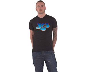 Yes T Shirt Classic Blue Band Logo Official Mens Black M