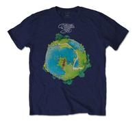 Yes Multimedia Unisex T-Shirt Fragile - Band Logo, Short Sleeves, Large, Navy Blue