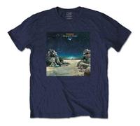 Yes T Shirt Topographic Oceans Band Logo Official Mens Navy Blue M