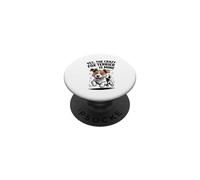 Yes, the crazy Fox Terrier is Mine Cartoon Pet Dog Breed PopSockets Adhesive PopGrip
