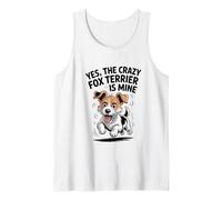 Yes, the Crazy Fox Terrier is Mine Cartoon Pet Dog Breed Tank Top