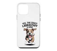 Yes, the crazy Labrastaff is mine Lab Cartoon Mix Breed Dog Case for iPhone 12 mini