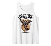 Yes, the Crazy Leonberger is Mine Cartoon Pup Pet Dog Breed Tank Top