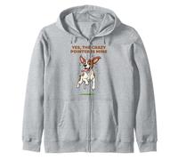 Yes, the crazy Pointer is mine English Hunting Pet Dog Breed Zip Hoodie
