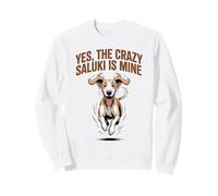 Yes the crazy Saluki is Mine Pet Dog Breed Persian Greyhound Sweatshirt