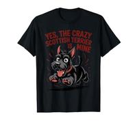 Yes, the Crazy Scottish Terrier is Mine Breed Scottie Dog Value Graphic T-Shirt