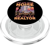 Yes, The Train Noise Is Romantic Real Estate Agent PopSockets PopGrip for MagSafe