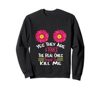 Yes They Are Fake Real Ones Tried To Kill Me Breast Cancer Sweatshirt