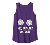 Yes They're Natural D20 20 Dice Funny RPG Board Gamer Humor Tank Top