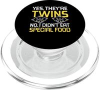 Yes They're Twins No Special Food Twin Mom Funny Gift PopSockets PopGrip for MagSafe