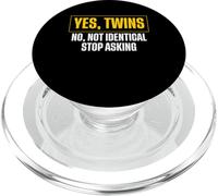 Yes Twins No Not Identical Stop Asking Twin Dad PopSockets PopGrip for MagSafe