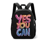 Yes You Can Casual Daypack Daily Backpacks Travel Shoulder Bag with Adjustable Straps for Women Men